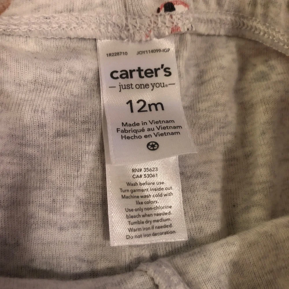 Carter's Pink and Gray Animal Print Bodysuit Set